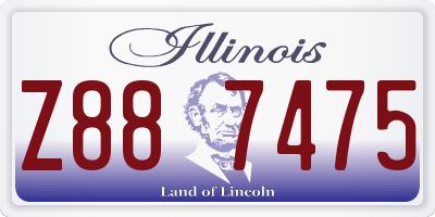 IL license plate Z887475