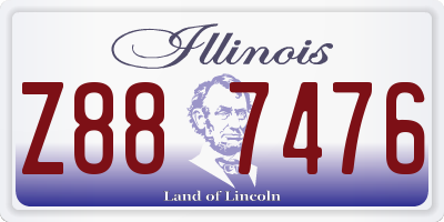 IL license plate Z887476