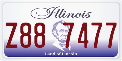 IL license plate Z887477