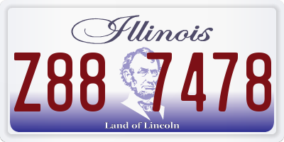 IL license plate Z887478