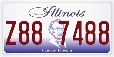 IL license plate Z887488