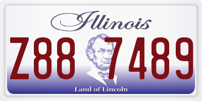 IL license plate Z887489