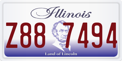 IL license plate Z887494