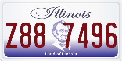 IL license plate Z887496