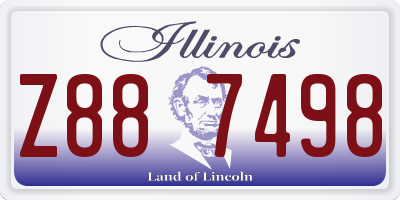 IL license plate Z887498