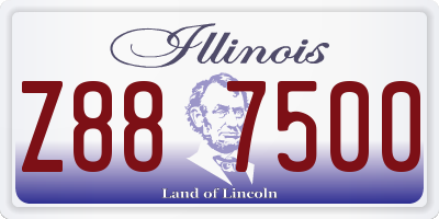 IL license plate Z887500
