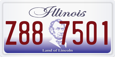 IL license plate Z887501