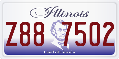 IL license plate Z887502