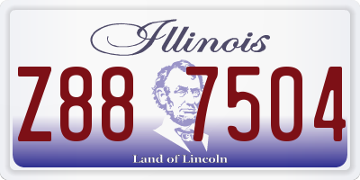 IL license plate Z887504