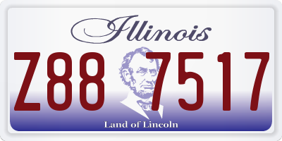 IL license plate Z887517