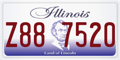 IL license plate Z887520