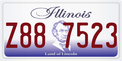 IL license plate Z887523