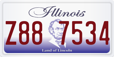 IL license plate Z887534