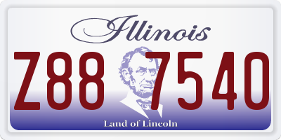 IL license plate Z887540
