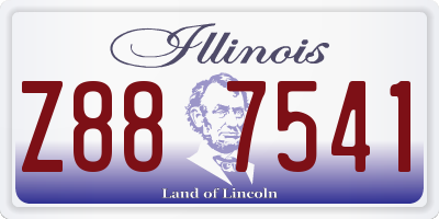 IL license plate Z887541