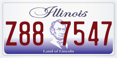 IL license plate Z887547