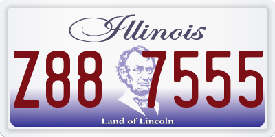 IL license plate Z887555