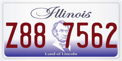 IL license plate Z887562