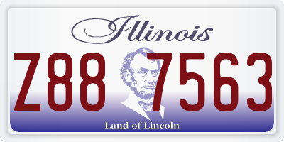 IL license plate Z887563