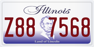IL license plate Z887568