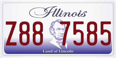 IL license plate Z887585