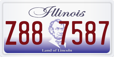 IL license plate Z887587