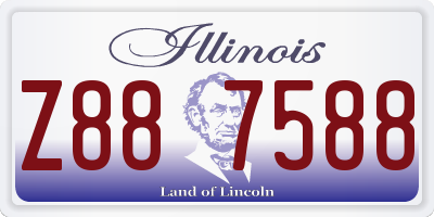 IL license plate Z887588
