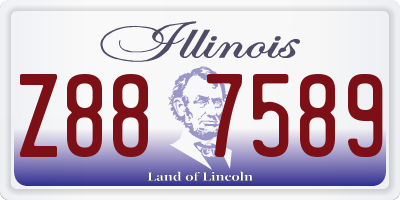IL license plate Z887589