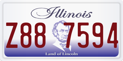 IL license plate Z887594