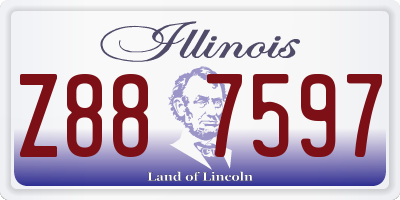 IL license plate Z887597