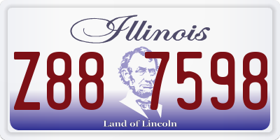IL license plate Z887598