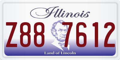 IL license plate Z887612
