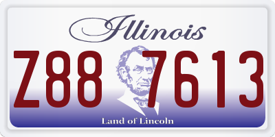IL license plate Z887613