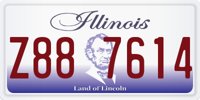 IL license plate Z887614
