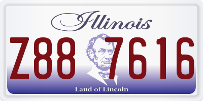 IL license plate Z887616