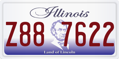 IL license plate Z887622