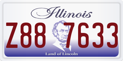 IL license plate Z887633