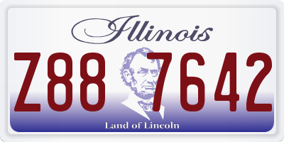 IL license plate Z887642
