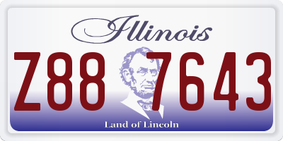 IL license plate Z887643