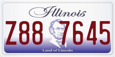 IL license plate Z887645
