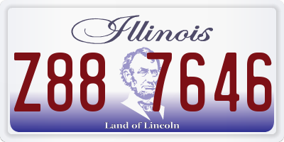 IL license plate Z887646