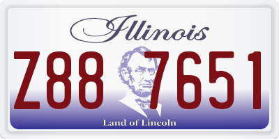 IL license plate Z887651