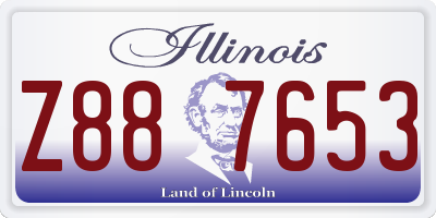 IL license plate Z887653