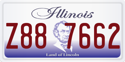 IL license plate Z887662