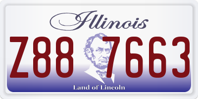 IL license plate Z887663
