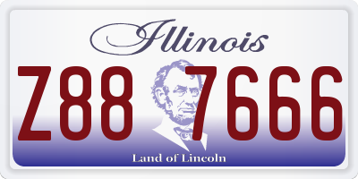IL license plate Z887666