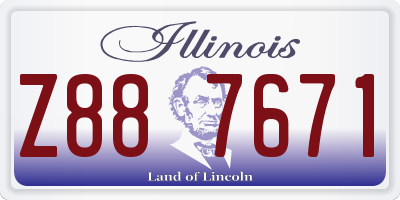 IL license plate Z887671