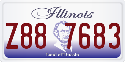IL license plate Z887683