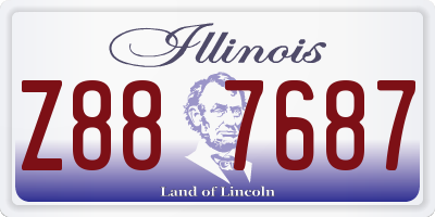IL license plate Z887687