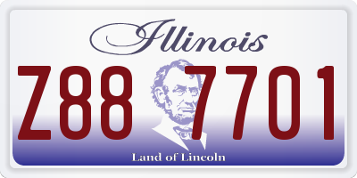 IL license plate Z887701